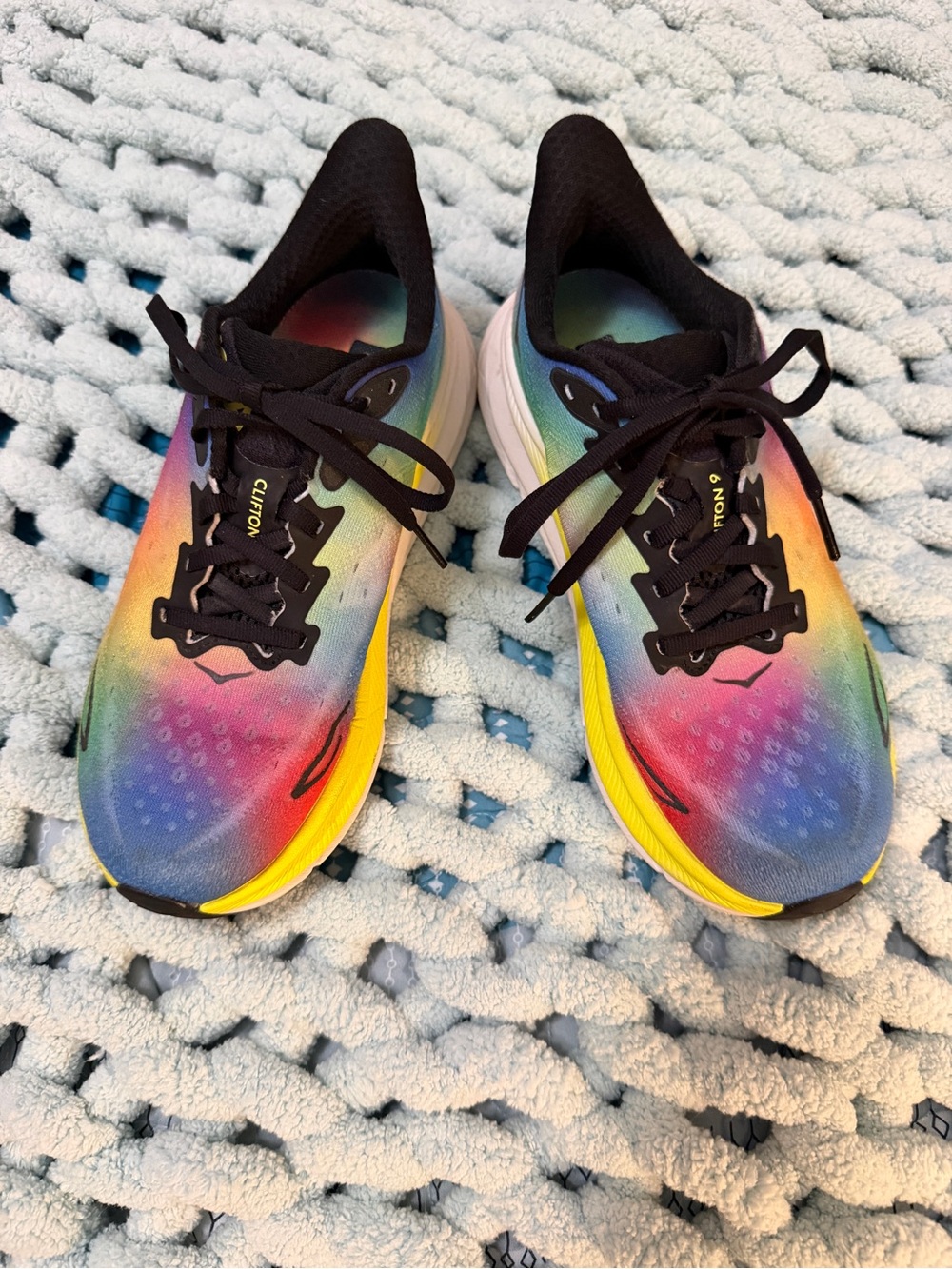Hoka Clifton Rainbow Running Shoes Sz 6.5 - Picture 5 of 17
